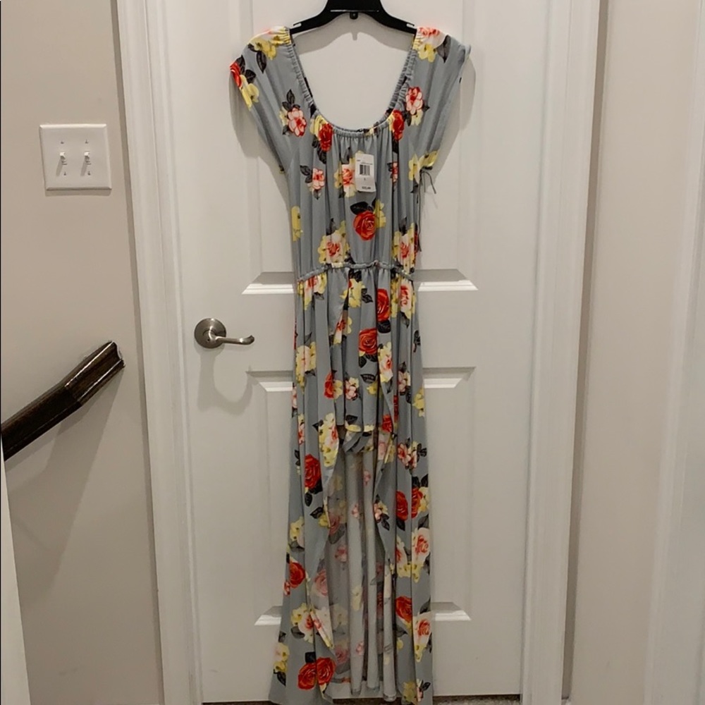 Shorts with long back maxi dress